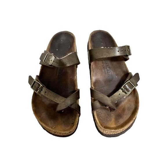 Birkenstock Mayari Birko-Flor Loop Toe Adjustable Strap Slides Sandals Size 7‎ - Picture 2 of 5